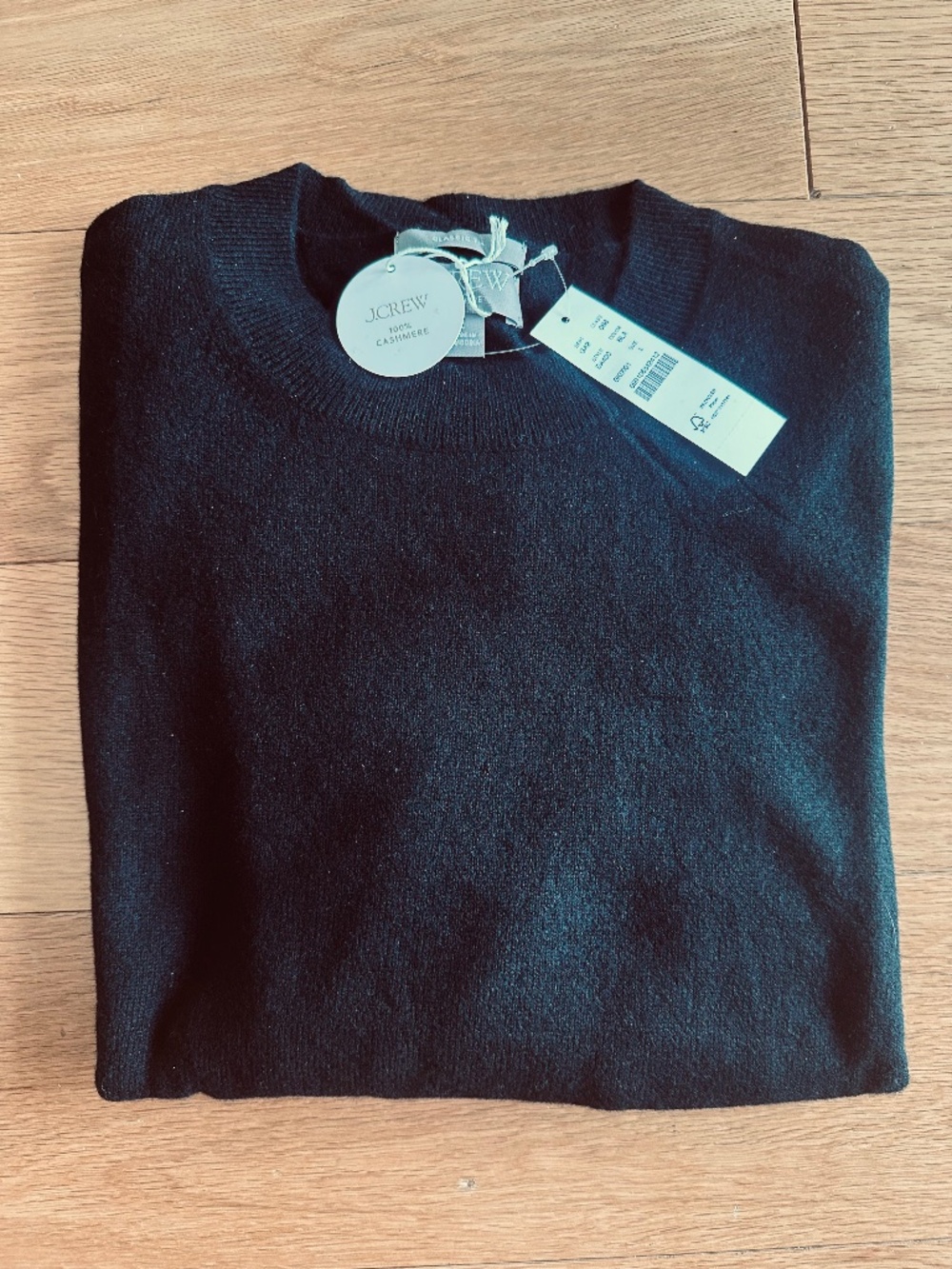 J.Crew Cashmere classic-fit crewneck sweater (Black)
